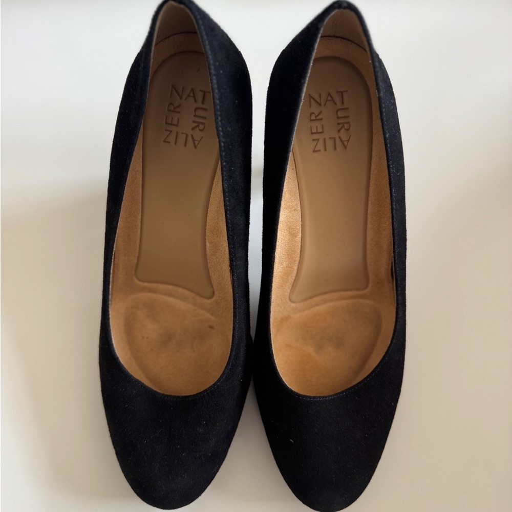 Naturalizer Black “Michelle” Heels in Suede